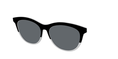 The Polarized Black to Gray Crystal Split Sun Top - Angle Top Thumbnail - Pair Eyewear