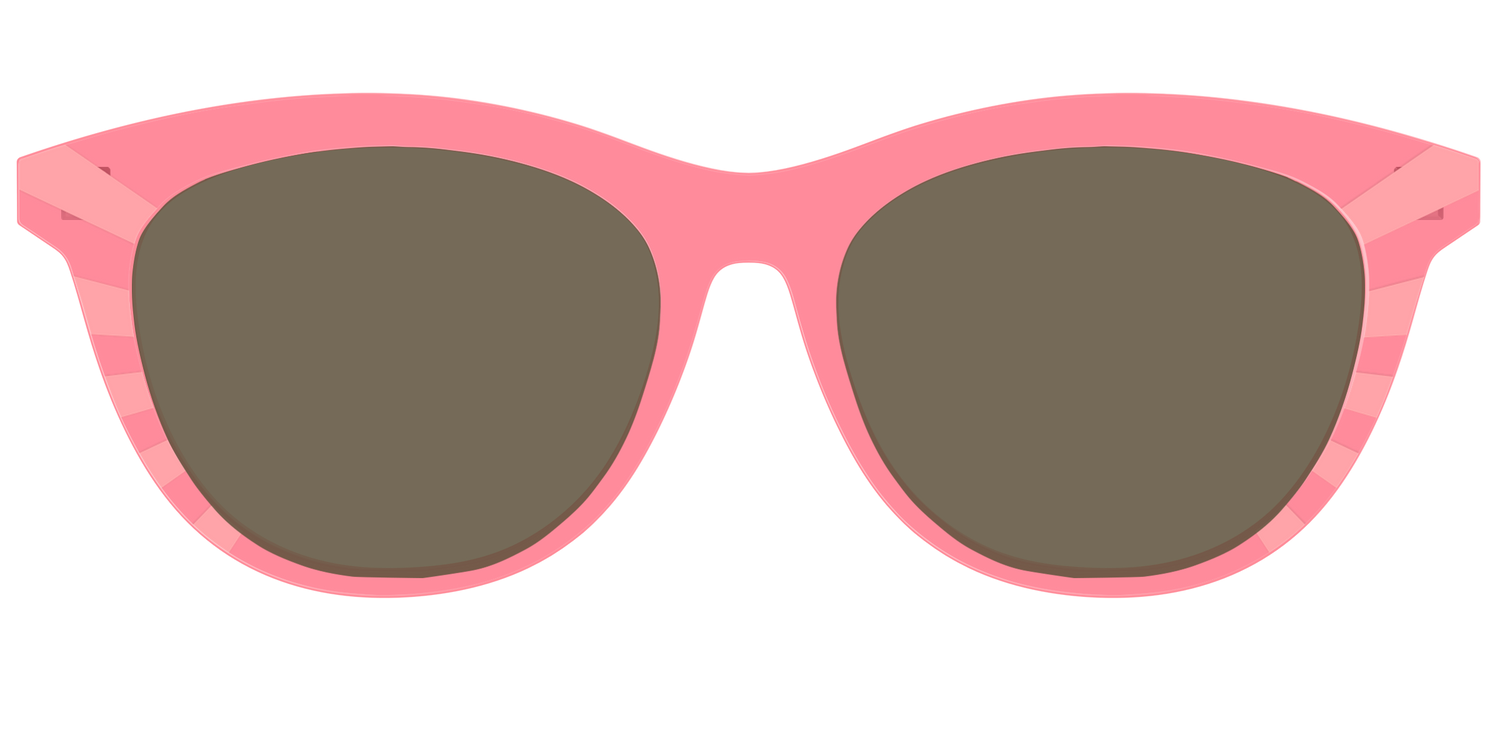 The Polarized Fruit Punch Sunburst Sun Top - Front Top Image - Pair Eyewear