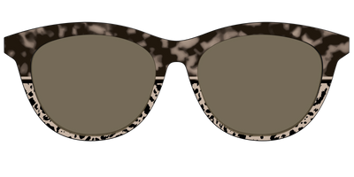 The Polarized Ink Blot Tortoise Split Sun Top - Front Top Thumbnail - Pair Eyewear