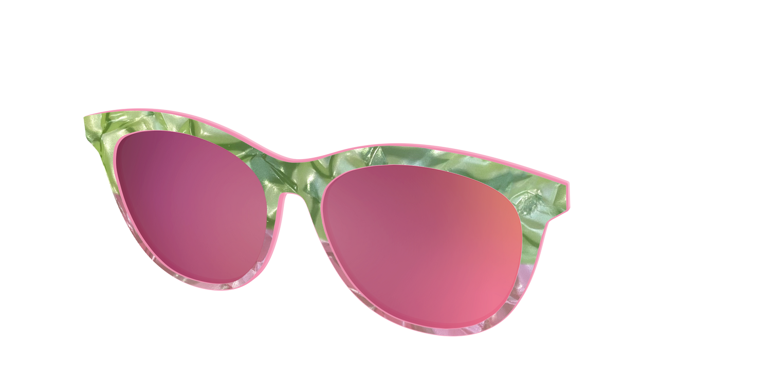 The Polarized Kiwi & Guava Pearl Sun Top - Angle Top Image - Pair Eyewear