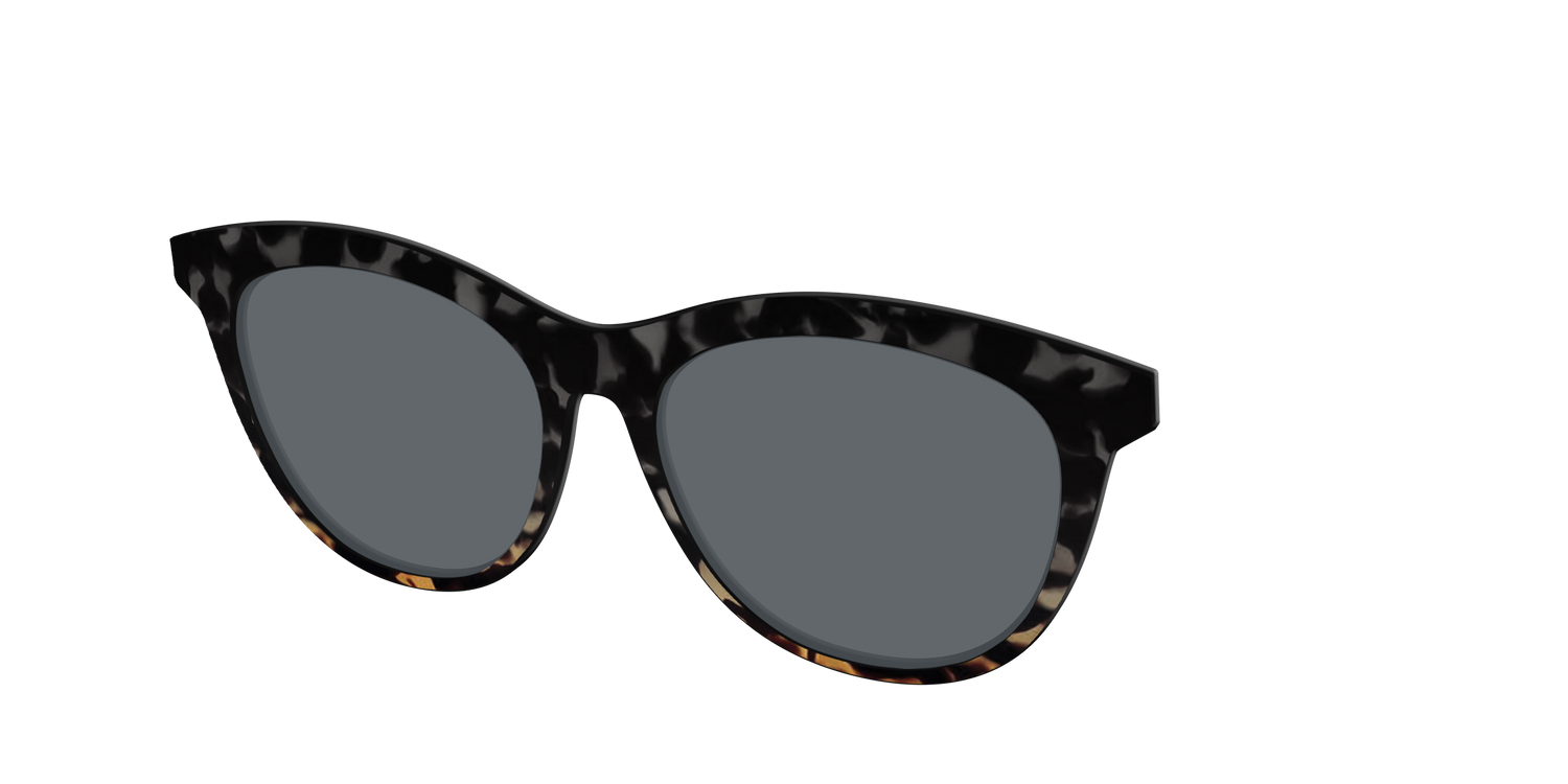 The Polarized Shadow Tortoise Sun Top - Angle Top Image - Pair Eyewear