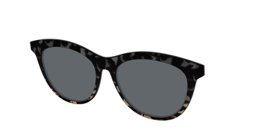The Polarized Shadow Tortoise Sun Top - Angle Top Thumbnail - Pair Eyewear