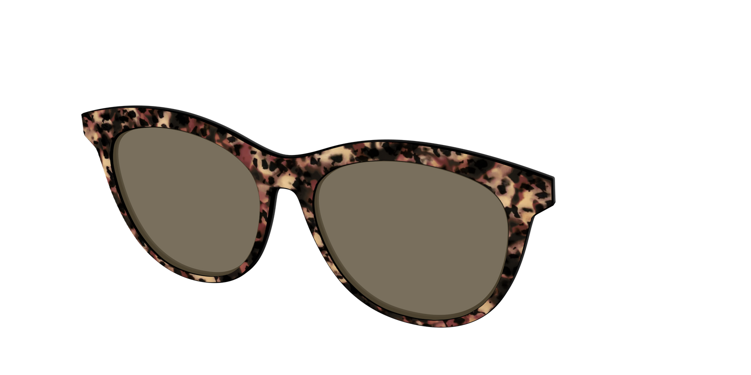 The Polarized Sienna Tortoise Sun Top - Angle Top Image - Pair Eyewear