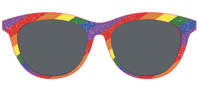 The Polarized Traditional Pride Flag Glitter Sun Top - Front Top Thumbnail - Pair Eyewear