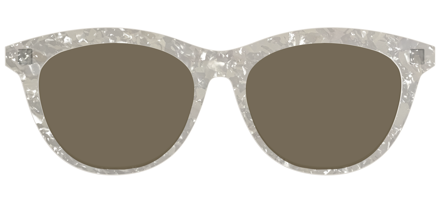 The Polarized White Quartz Pearl Sun Top - Front Top Image - Pair Eyewear