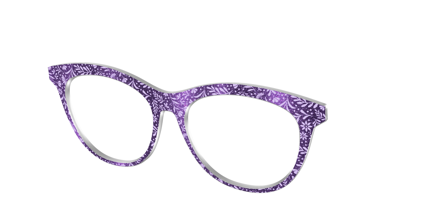 The Purple Shimmer Botanical - Angle Top Image - Pair Eyewear