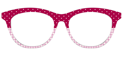 The Raspberry Pin Dot Split - Front Top Thumbnail - Pair Eyewear