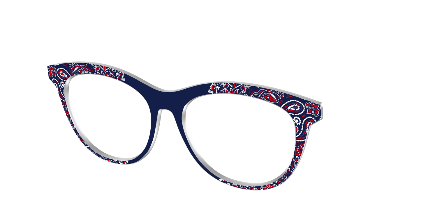 The Red White & Blue Bandana - Angle Top Image - Pair Eyewear