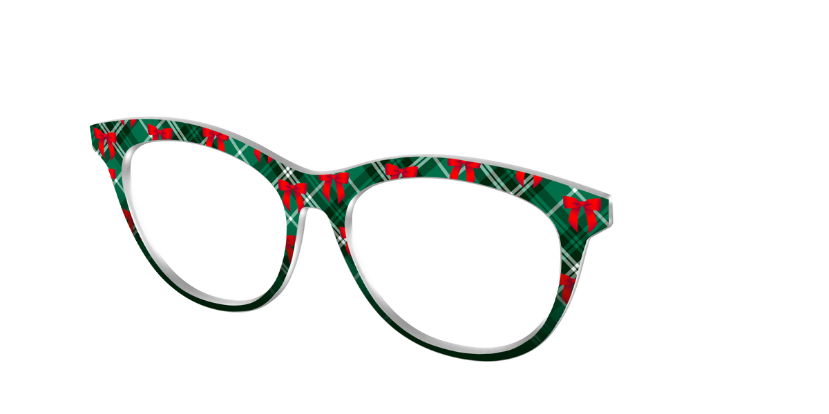 The Ribbon-Clad Plaid - Angle Top Image - Pair Eyewear