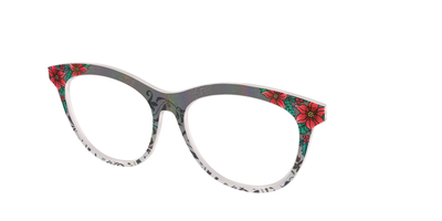 The Romantic Poinsettia Holographic Crystal - Angle Top Thumbnail - Pair Eyewear