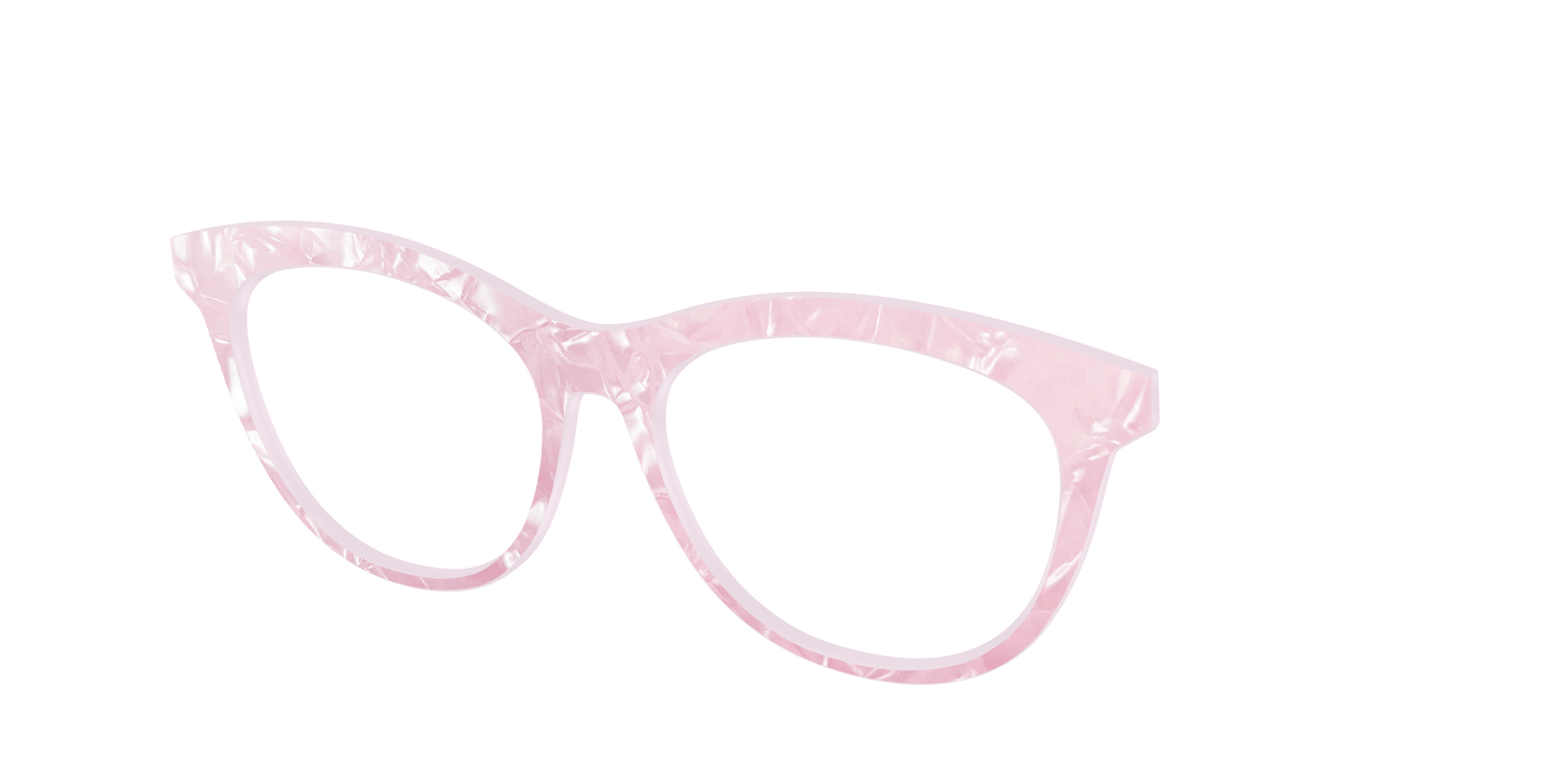 The Rose Quartz Pearl Marble - Angle Top Image - Pair Eyewear