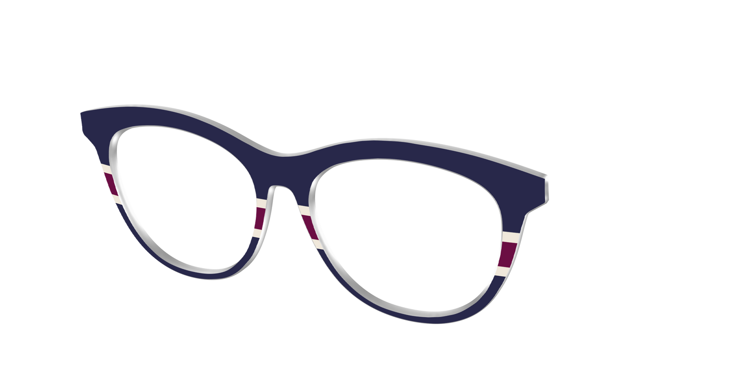 The Rugby Stripes - Angle Top Image - Pair Eyewear