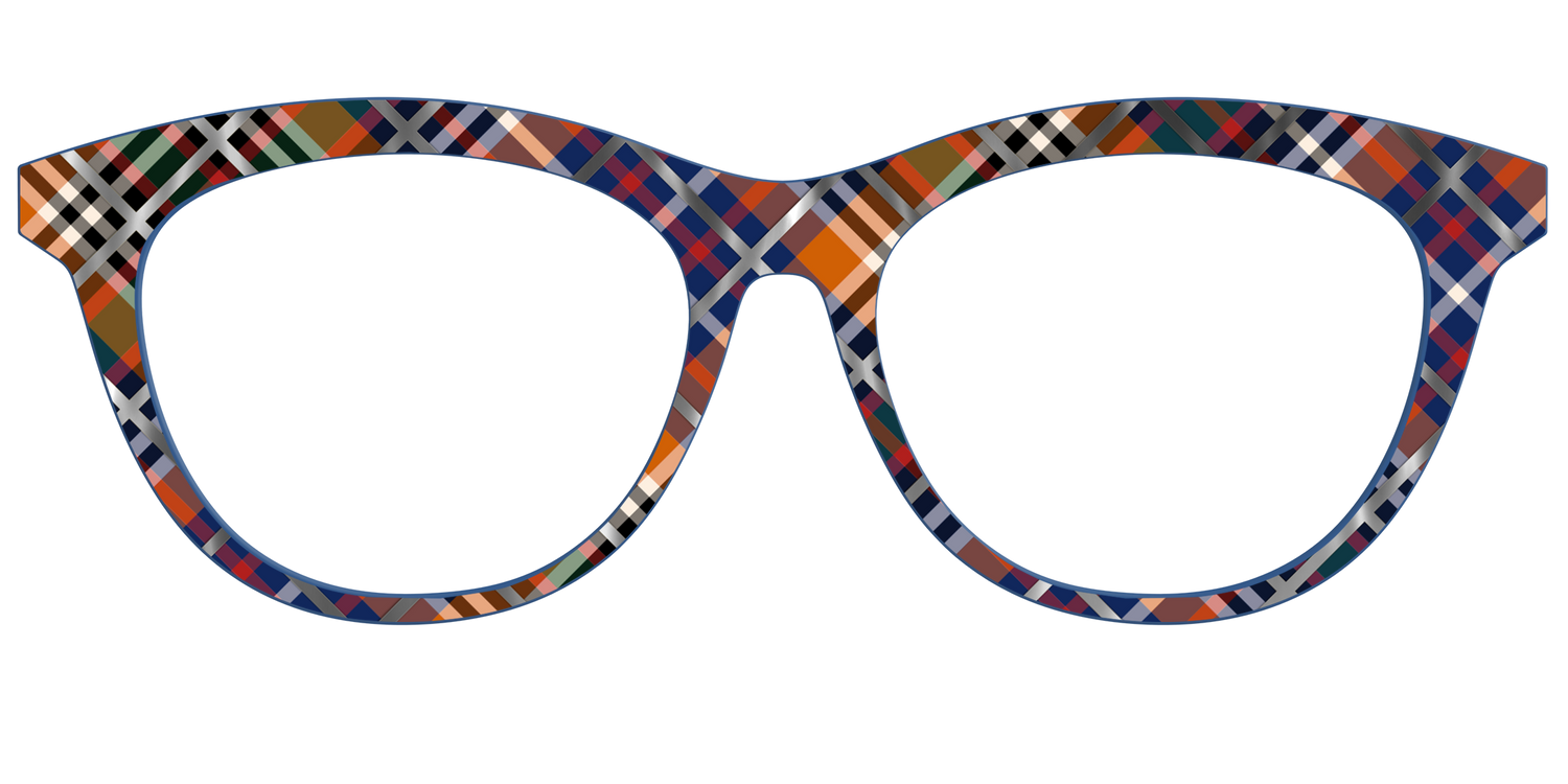 The Scholastic Plaid with Foil - Front Top Image - Pair Eyewear