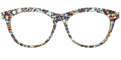 The Seashell Tortoise with Holographic Glitter - Front Top Thumbnail - Pair Eyewear