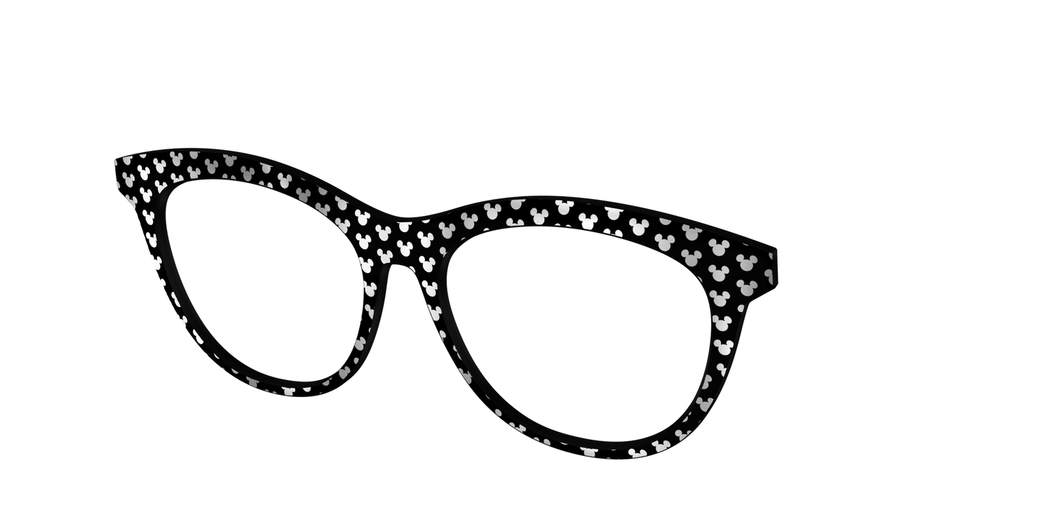 The Silver Foil Mickey - Angle Top Image - Pair Eyewear