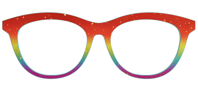 The Spectrum Gradient with Gold Flakes - Front Top Thumbnail - Pair Eyewear