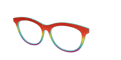 The Spectrum Gradient with Gold Flakes - Angle Top Thumbnail - Pair Eyewear
