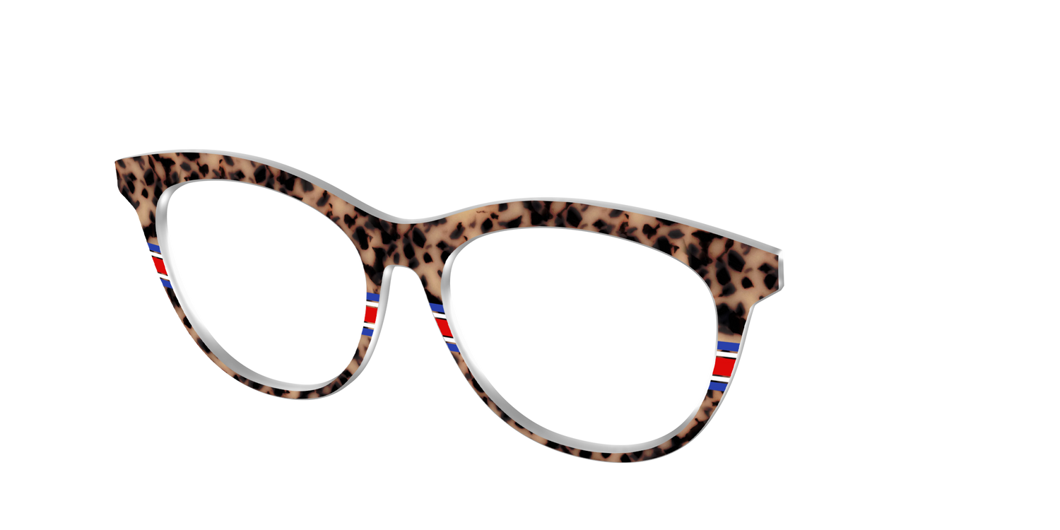 The Spirit Stripe Tortoise - Angle Top Image - Pair Eyewear