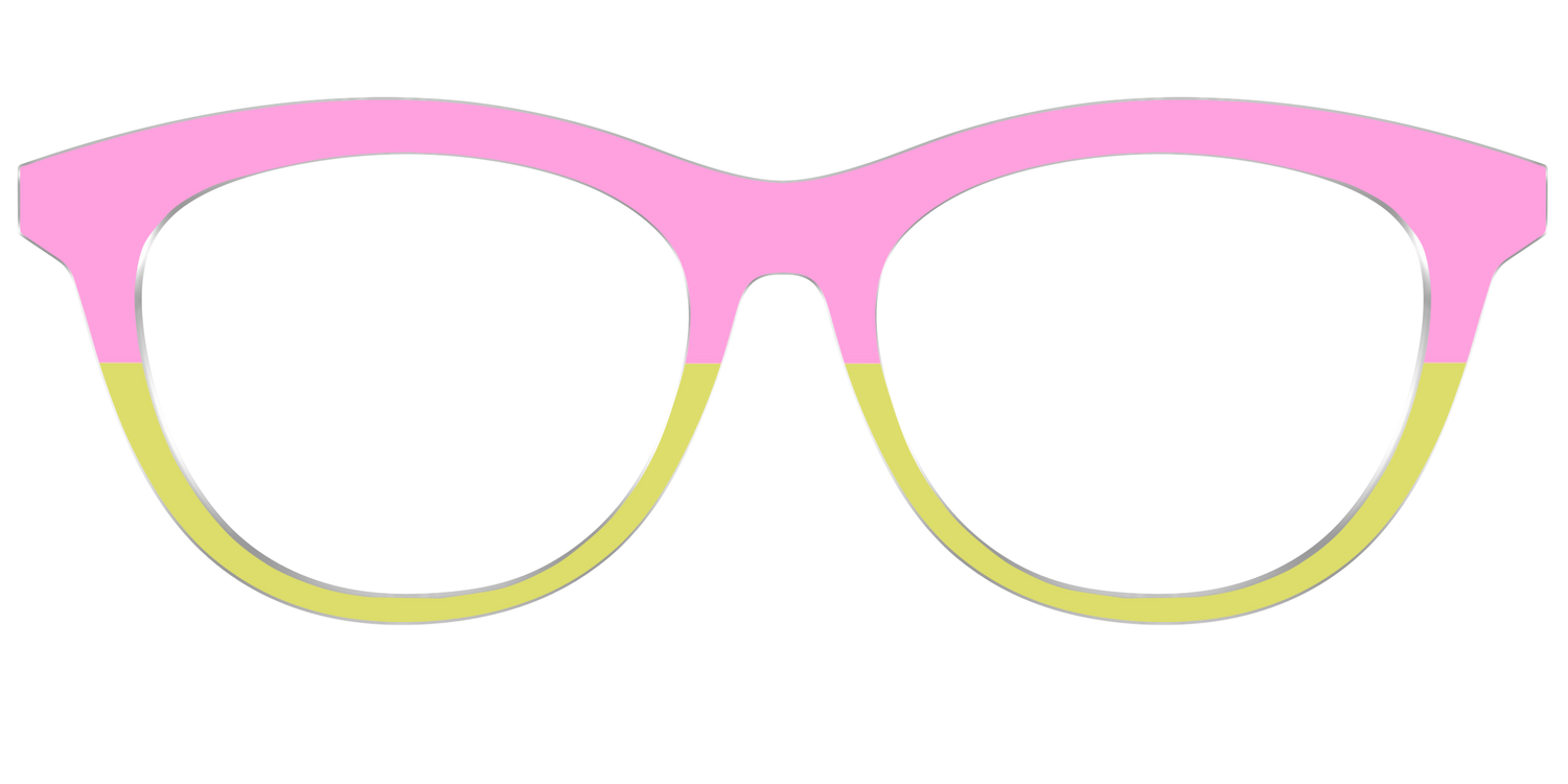 The Sweet Pea & Chartreuse Split - Front Top Image - Pair Eyewear