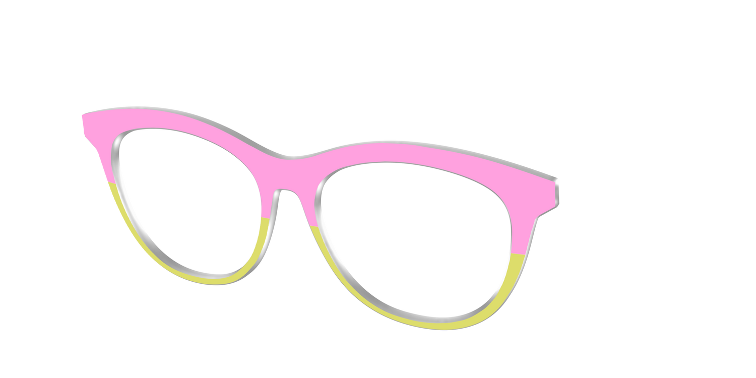 The Sweet Pea & Chartreuse Split - Angle Top Image - Pair Eyewear