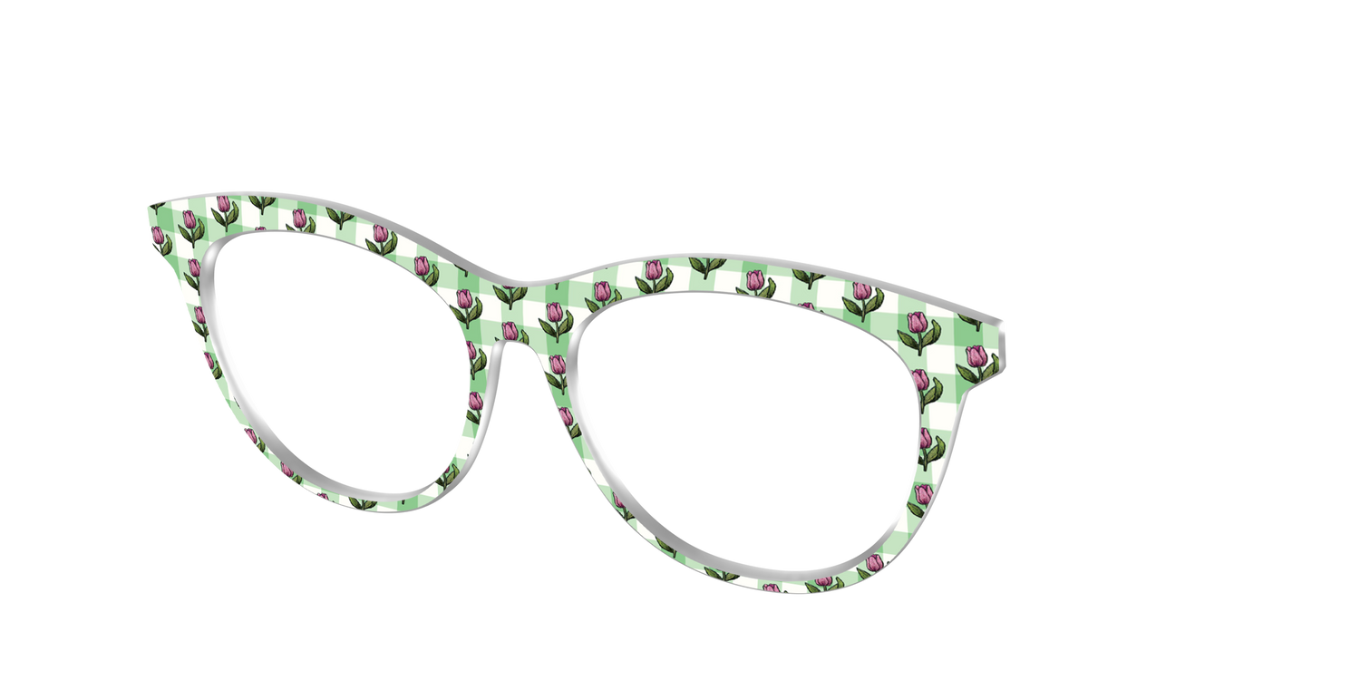 The Tulip Gingham - Angle Top Image - Pair Eyewear