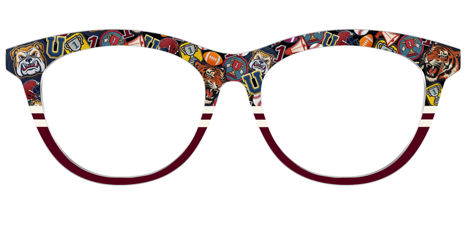 The Varsity Patches Split - Front Top Image - Pair Eyewear