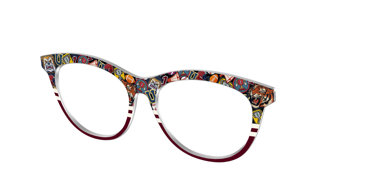 The Varsity Patches Split - Angle Top Image - Pair Eyewear