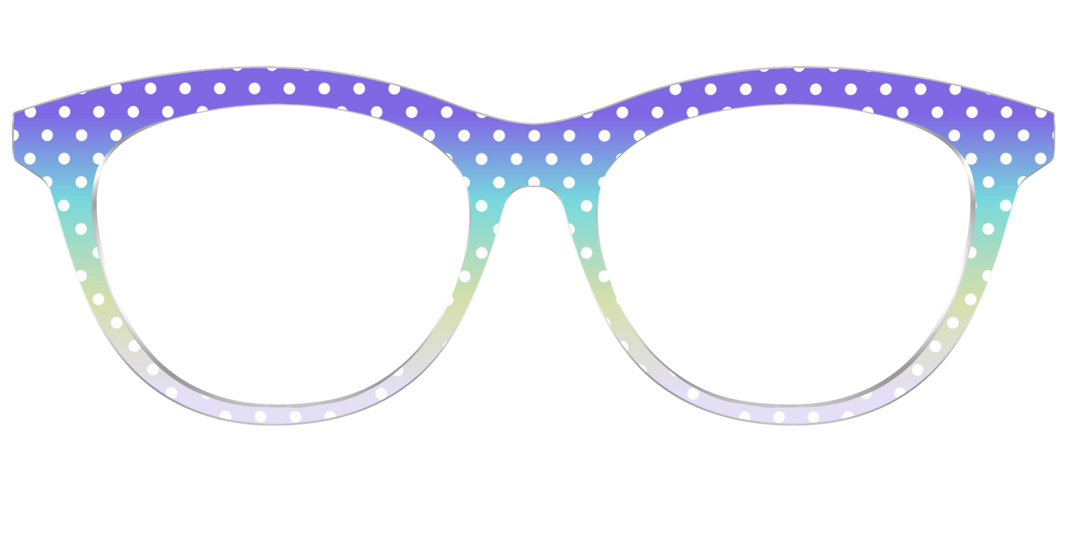 The Violet to Thistle Gradient Polka Dot - Front Top Image - Pair Eyewear