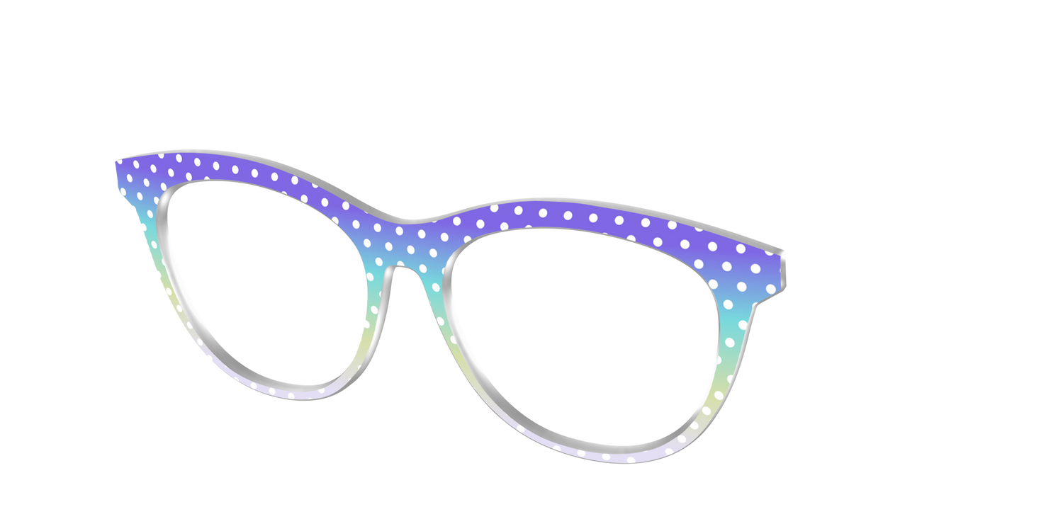 The Violet to Thistle Gradient Polka Dot - Angle Top Image - Pair Eyewear