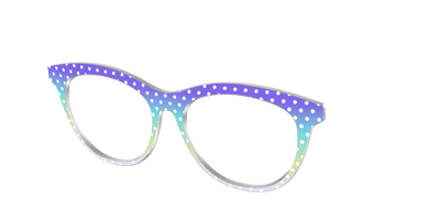 The Violet to Thistle Gradient Polka Dot - Angle Top Thumbnail - Pair Eyewear