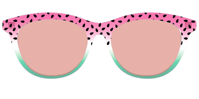 The Watermelon Crystal with Coral Pink Lens - Front Top Thumbnail - Pair Eyewear