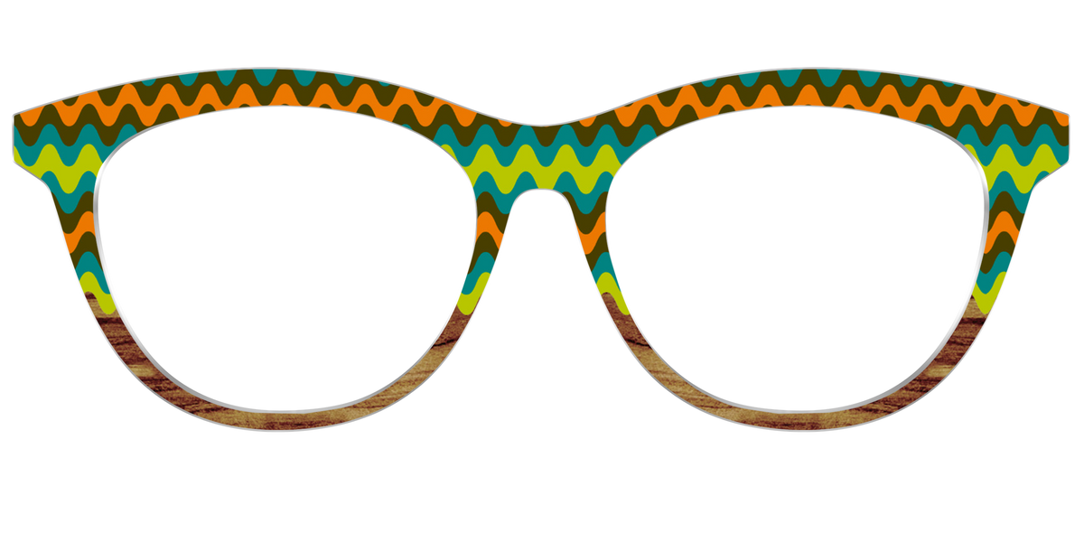 The Woodgrain Waves - Front Top Image - Pair Eyewear