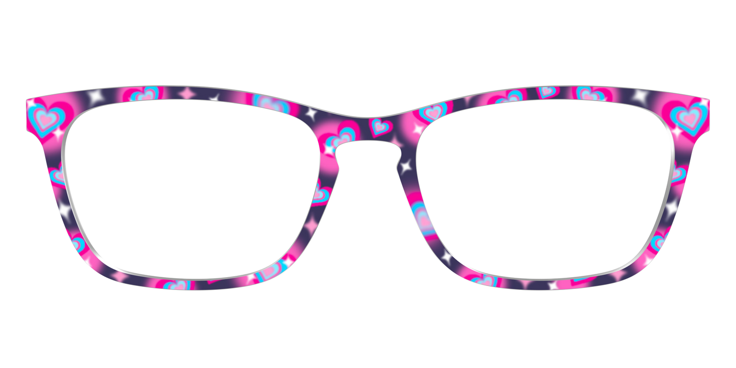The Airbrushed Hearts - Front Top Image - Pair Eyewear