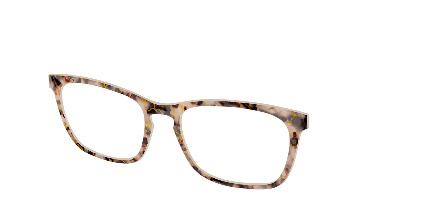 The Almond Tortoise with Gold Streaks - Angle Top Image - Pair Eyewear