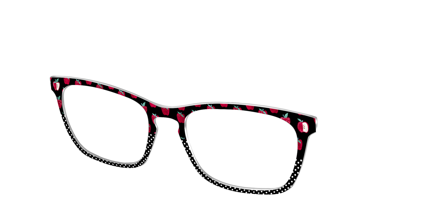 The Apple Polka Dot Split - Angle Top Image - Pair Eyewear