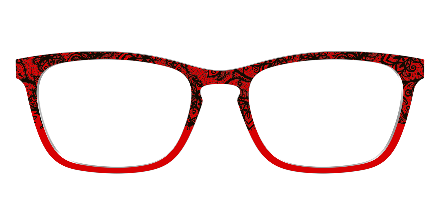 The Blood Red Lace Split - Front Top Image - Pair Eyewear