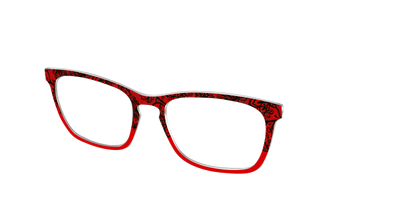 The Blood Red Lace Split - Angle Top Thumbnail - Pair Eyewear