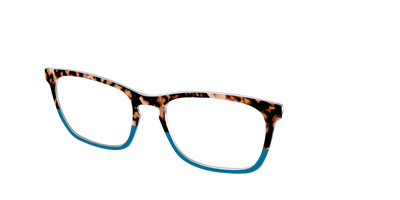 The Bondi Blue Tortoise Split - Angle Top Thumbnail - Pair Eyewear