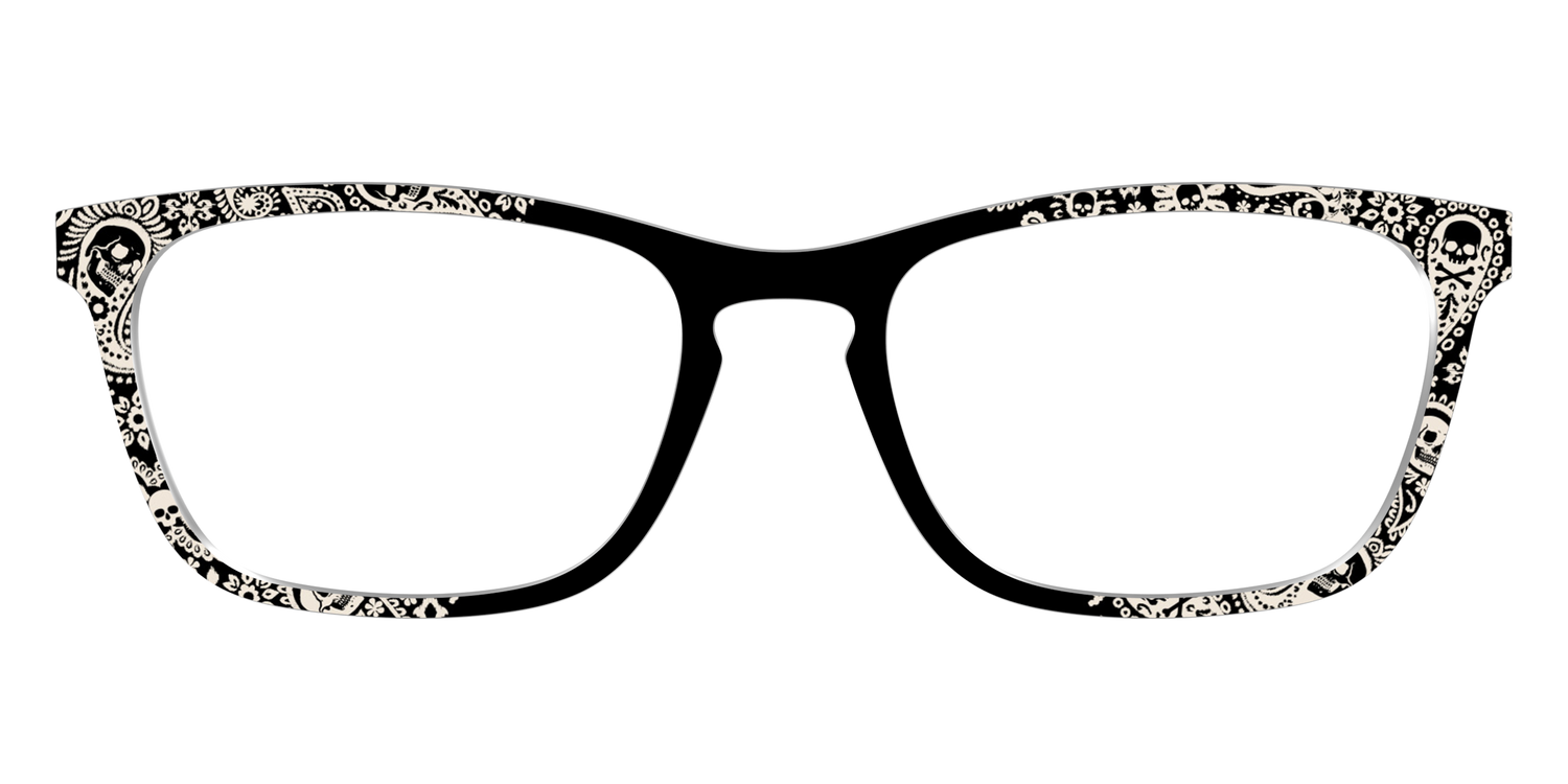 The Bone White Paisley - Front Top Image - Pair Eyewear