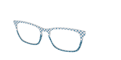 The Cerulean Check Split - Angle Top Thumbnail - Pair Eyewear