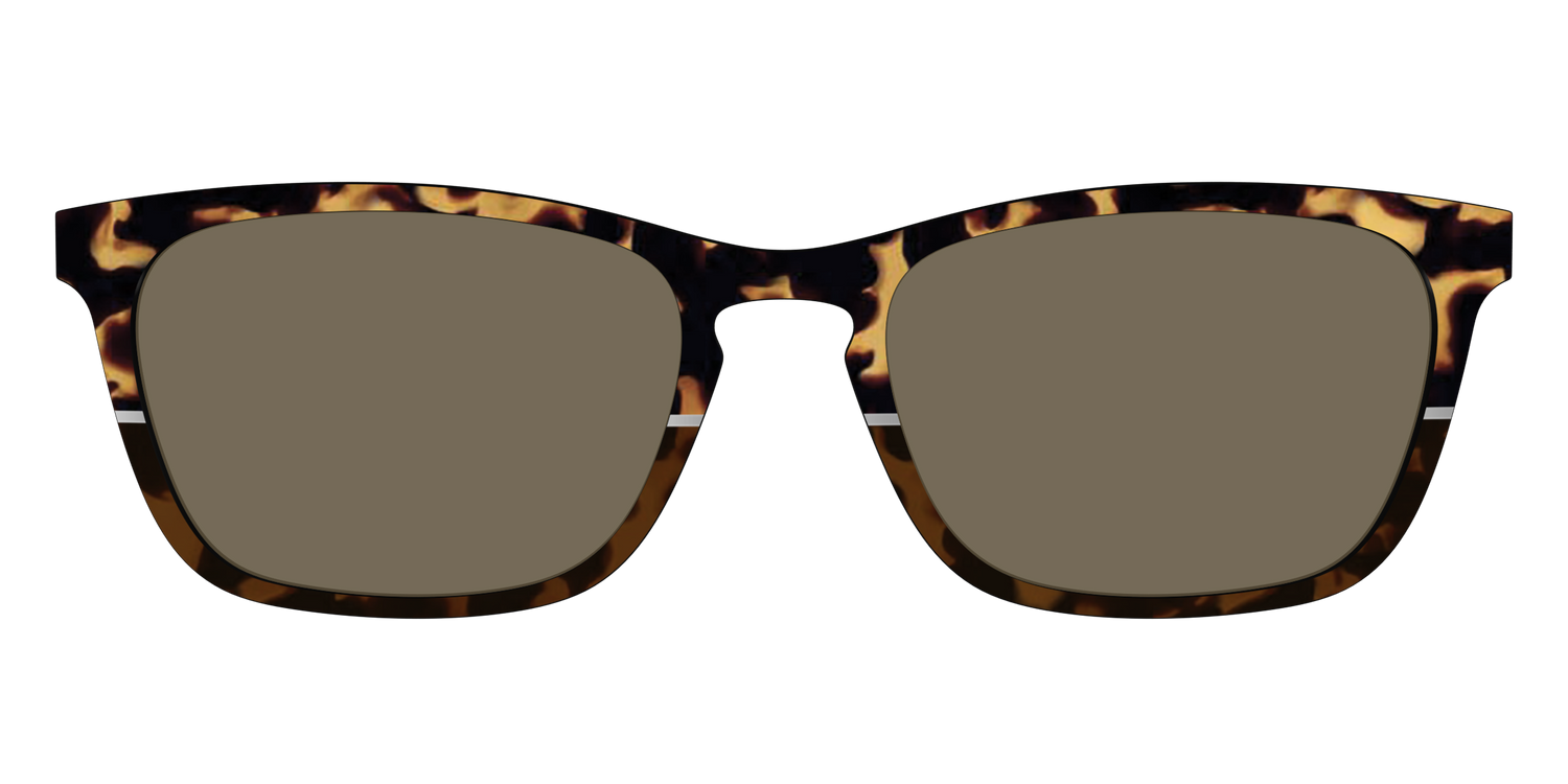 The Polarized Chic Tortoise Split Sun Top - Front Top Image - Pair Eyewear
