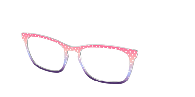 The Coral to Lilac Gradient Polka Dot - Angle Top Thumbnail - Pair Eyewear