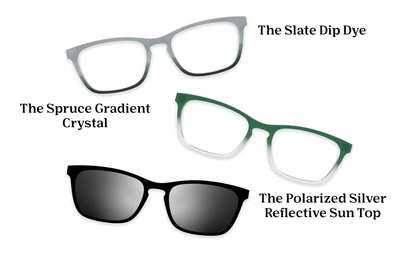 The Casper - Mixed Material - Lensless - Pairing Set - Pair Eyewear