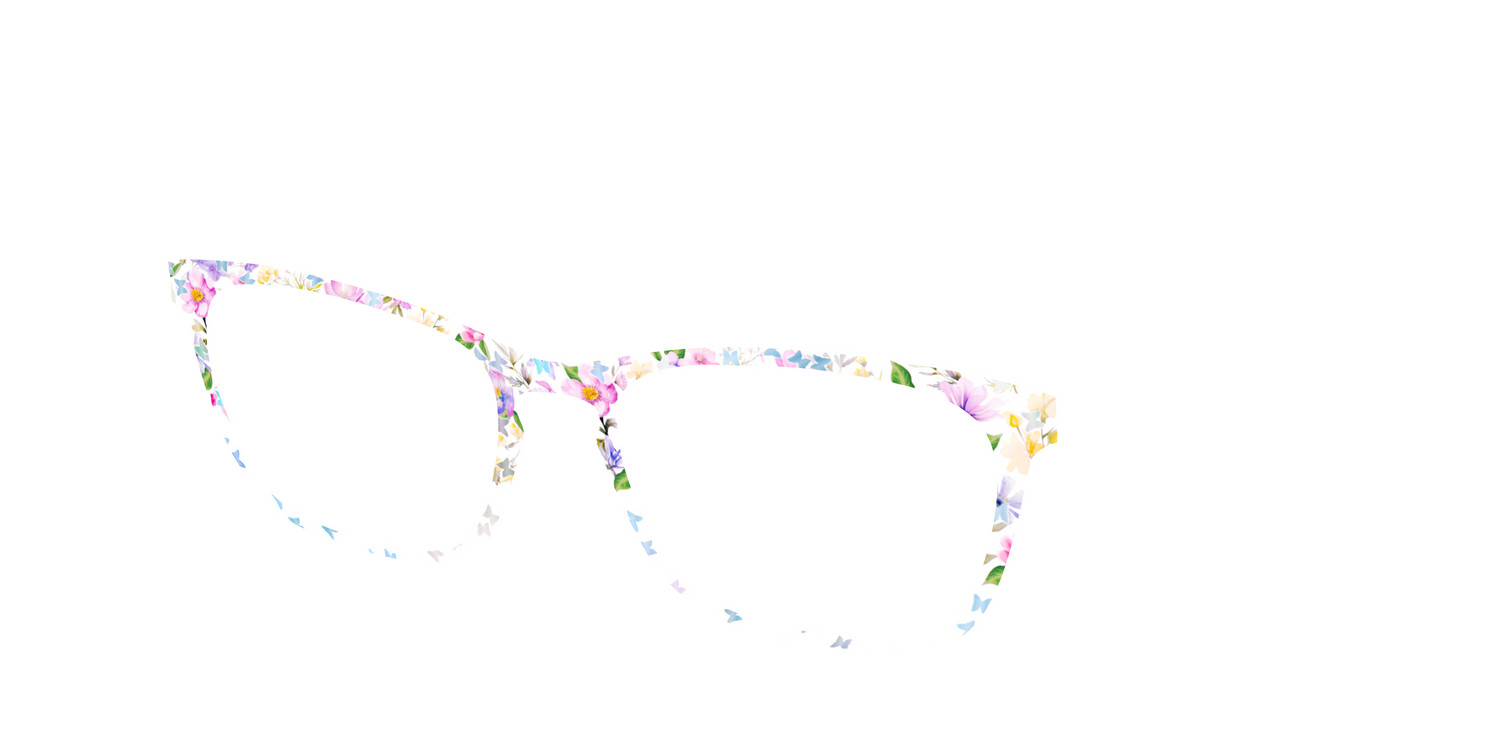 The Delicate Flower Crown with Butterfly Glitter - Angle Top Image - Pair Eyewear