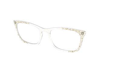 The Golden Flair Glitter Crystal with Gold Foil - Angle Top Thumbnail - Pair Eyewear