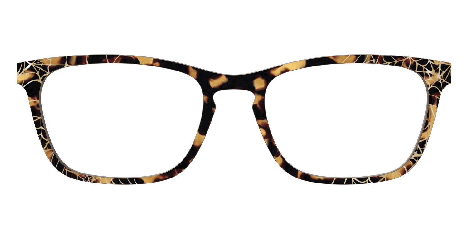 The Haunted Tortoise with Gold Foil Webs - Front Top Image - Pair Eyewear