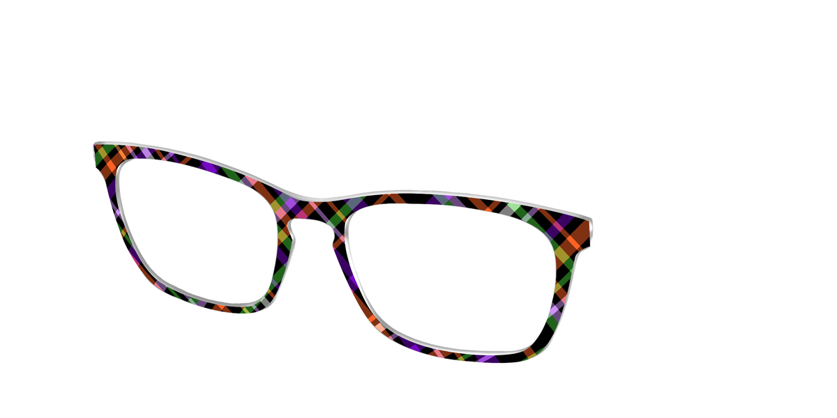 The Hexed Plaid - Angle Top Image - Pair Eyewear
