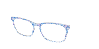 The Hydrangea Confetti Crystal with Gold Foil - Angle Top Thumbnail - Pair Eyewear