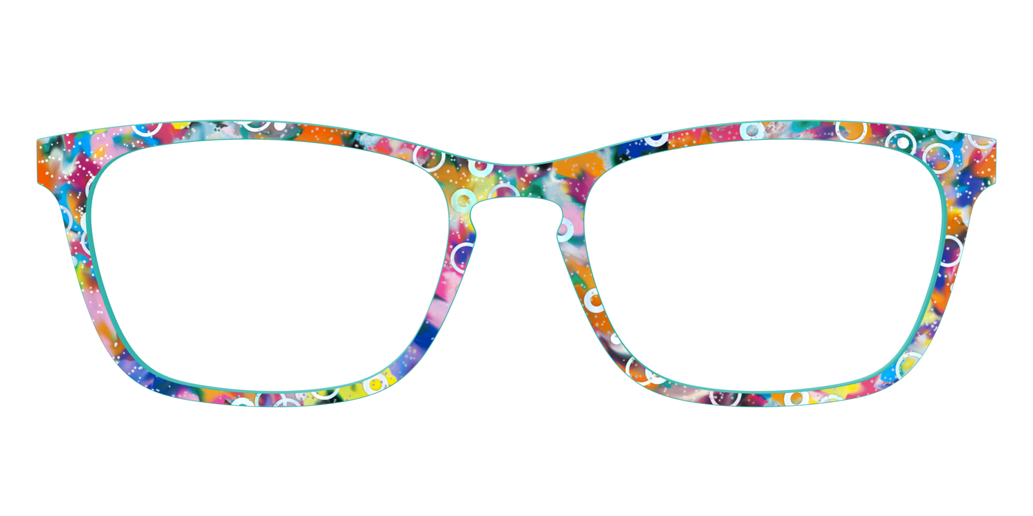 The Imaginative Tortoise with Bubble Glitter - Front Top Image - Pair Eyewear