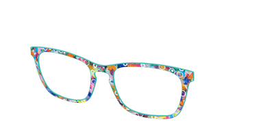 The Imaginative Tortoise with Bubble Glitter - Angle Top Thumbnail - Pair Eyewear
